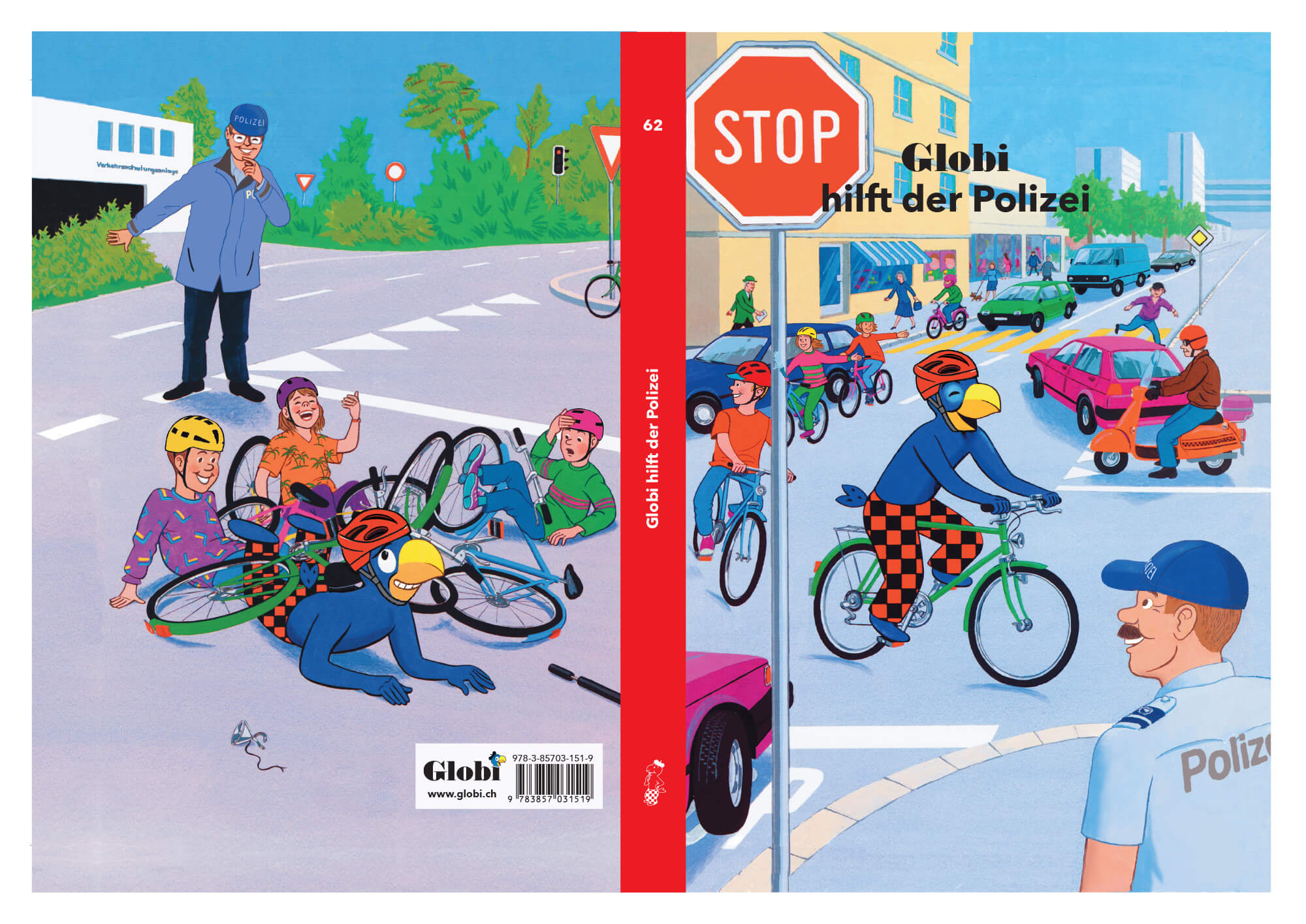 Globi hilft der Polizei